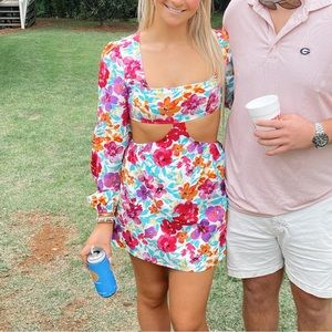 More To Come flower mini dress. Size M